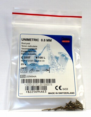 Unimetric Titan Root-Post 108L, 25., Maillefer